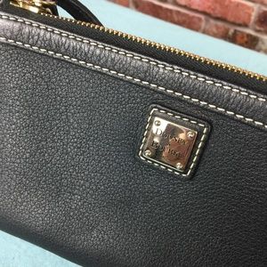 Black Leather Dooney & Bourke Wristlet